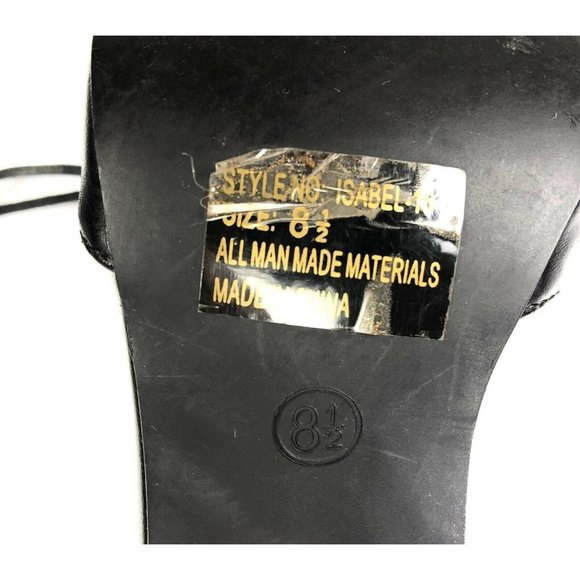 Breckelles Black Pointed Toe Lace Up Zipper Back Womens Size 8.5 Stiletto Heels - Picture 11 of 11